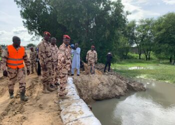 Tchad : le génie militaire actif dans l’évacuation des eaux hors de N’Djamena